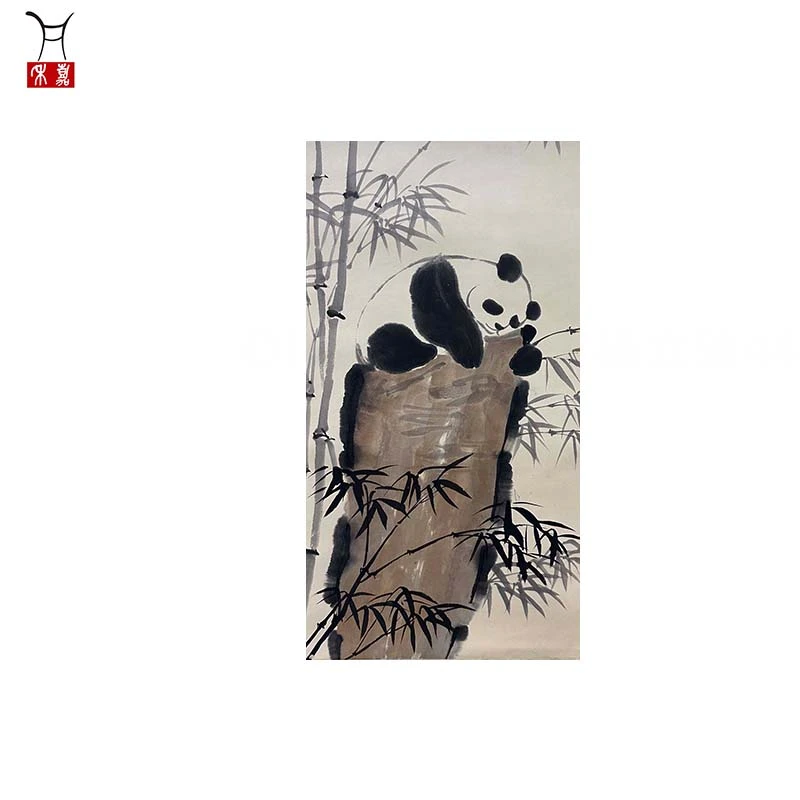 O1039熊猫立轴44x69/2.7平尺