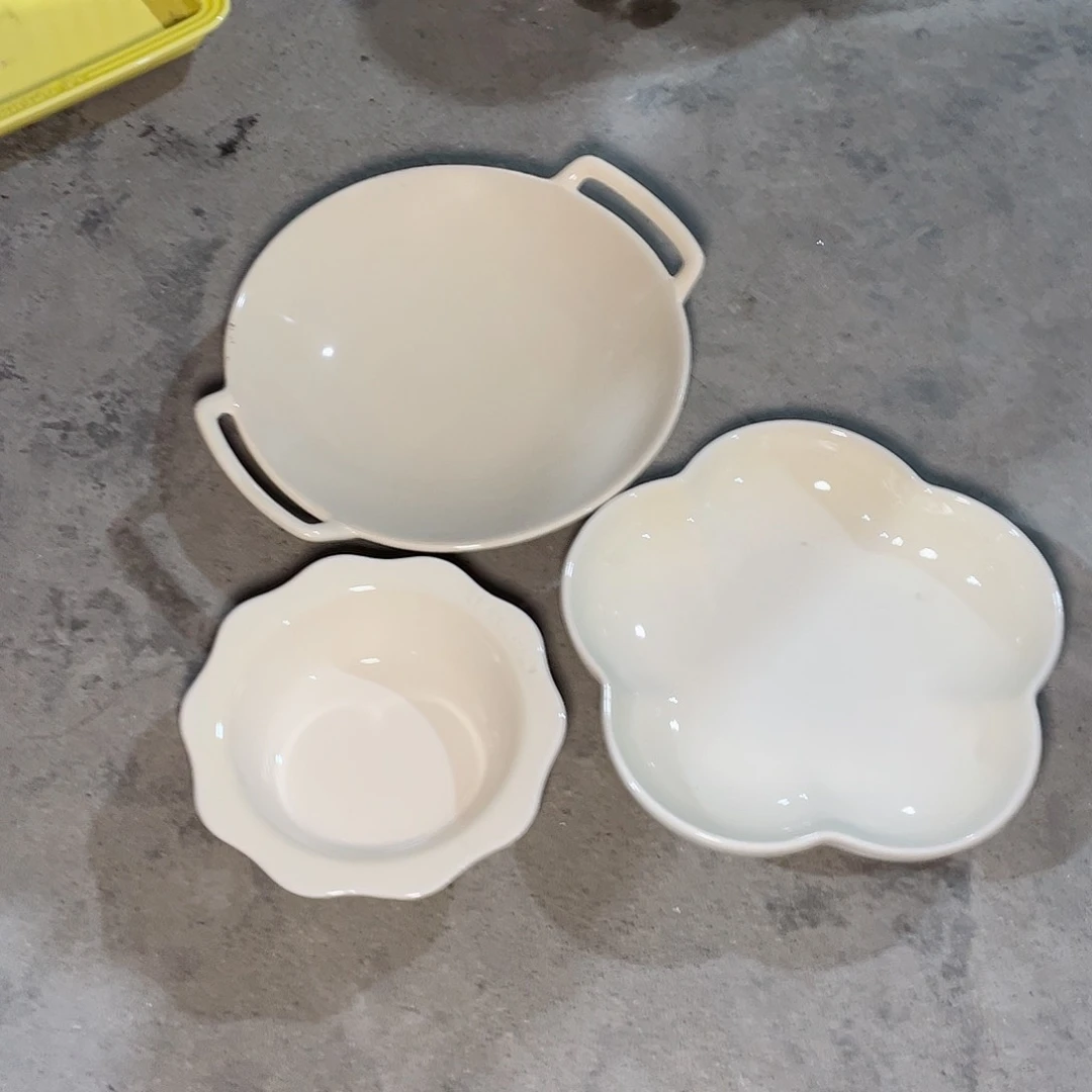 瓷片微瑕陶瓷餐具3个装