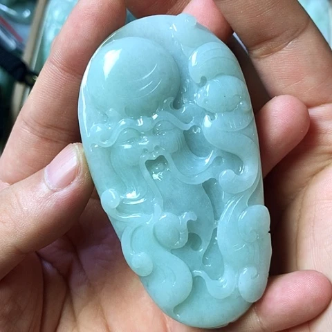 颈饰未镶嵌翡翠福豆豆珠宝翡翠颈饰