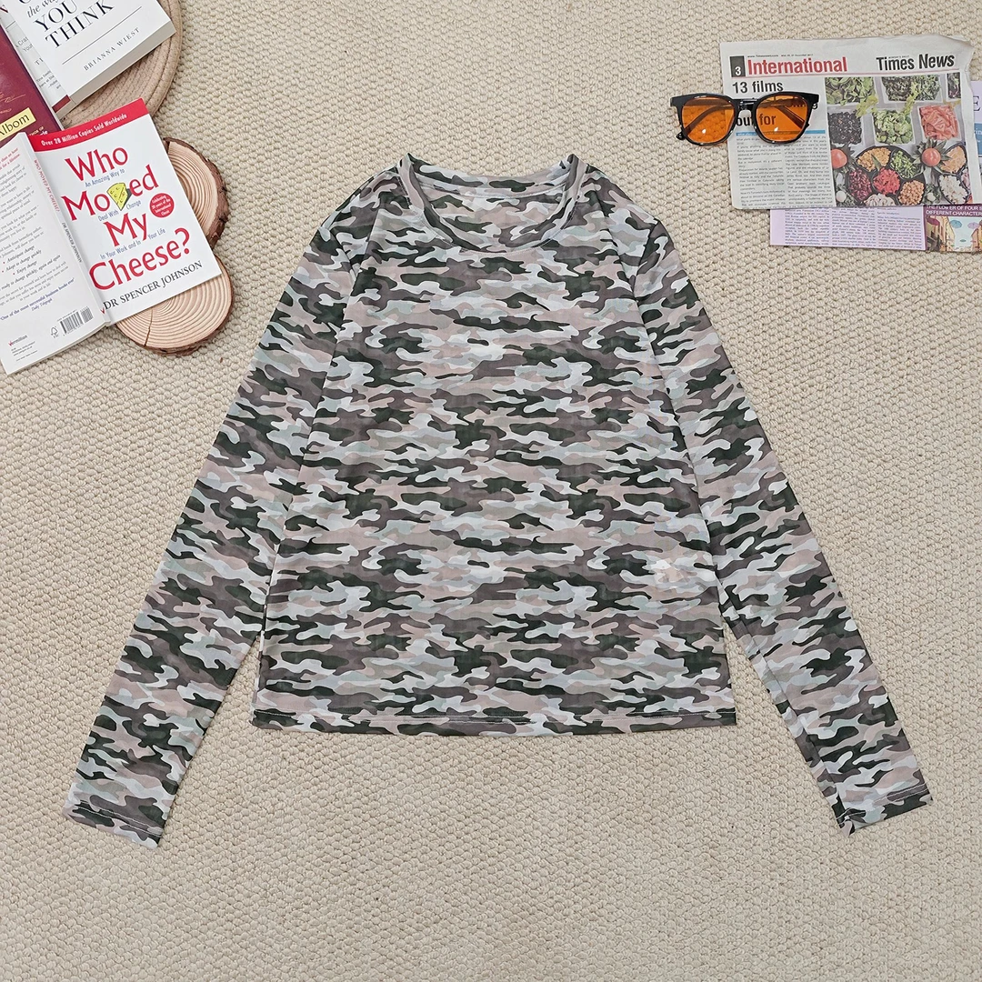 2025夏季新款迷彩防晒长袖T恤2734