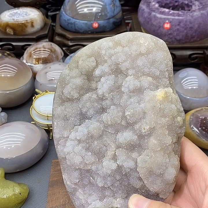 摆件未镶嵌紫晶水晶花