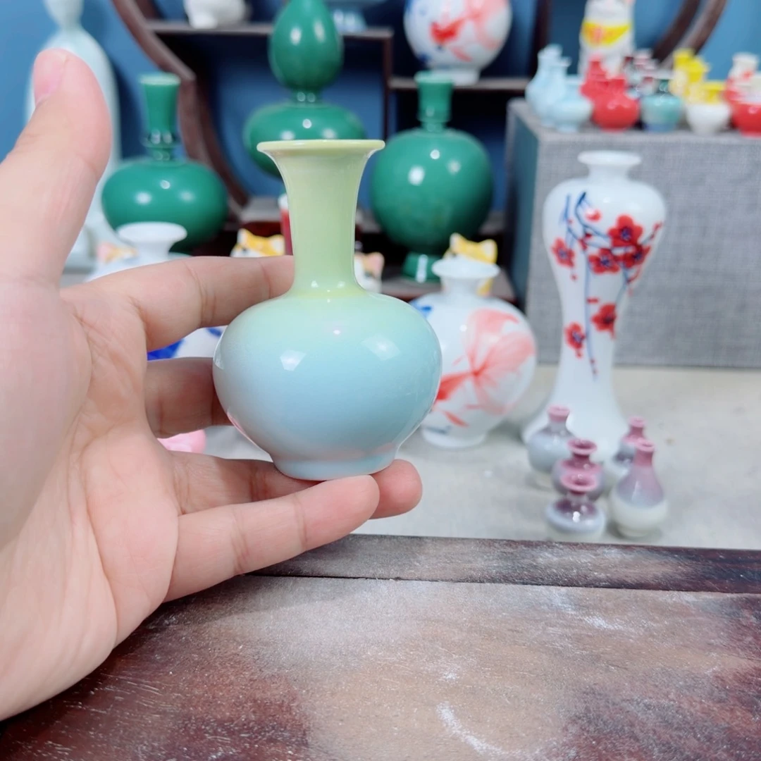 陶瓷手工小花器摆件