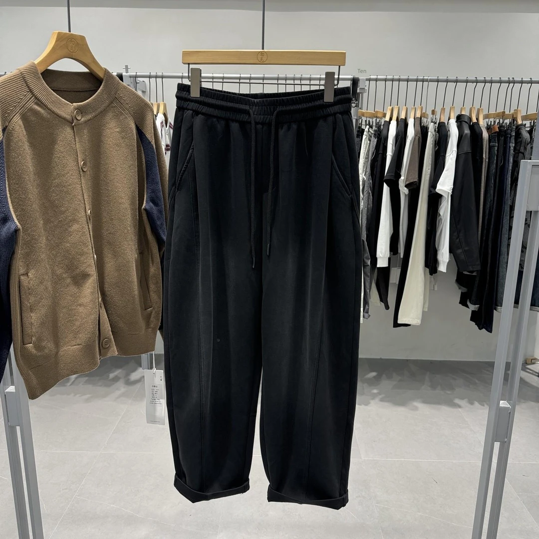 欧洲站2026年秋季男士潮流宽松休闲裤青年时尚百搭直筒长裤子男哈