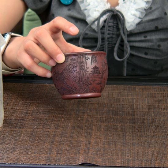 茶杯紫砂高货放漏