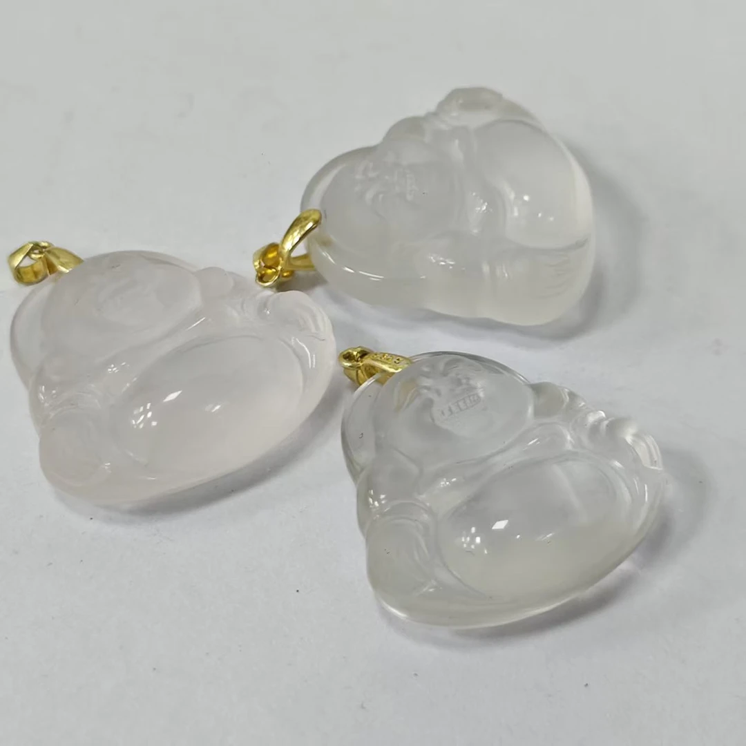 【书记甄选】天然奶白晶佛公吊坠 多样性发一件 6776NZ