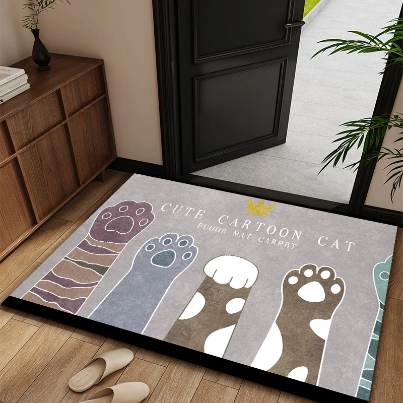 新款硅藻泥入户门玄关门口防滑地垫浴室卫生间吸水脚垫厨房吸油垫