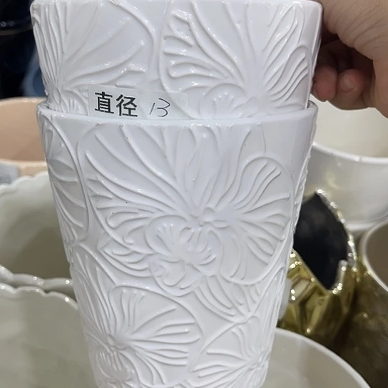 多肉绿植陶瓷花盆9.9包邮，有孔