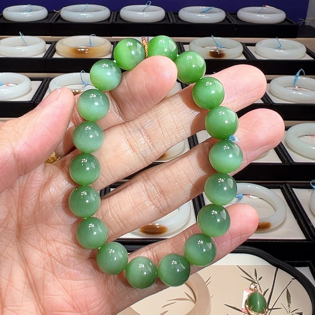 和田玉（碧玉）未镶嵌手链