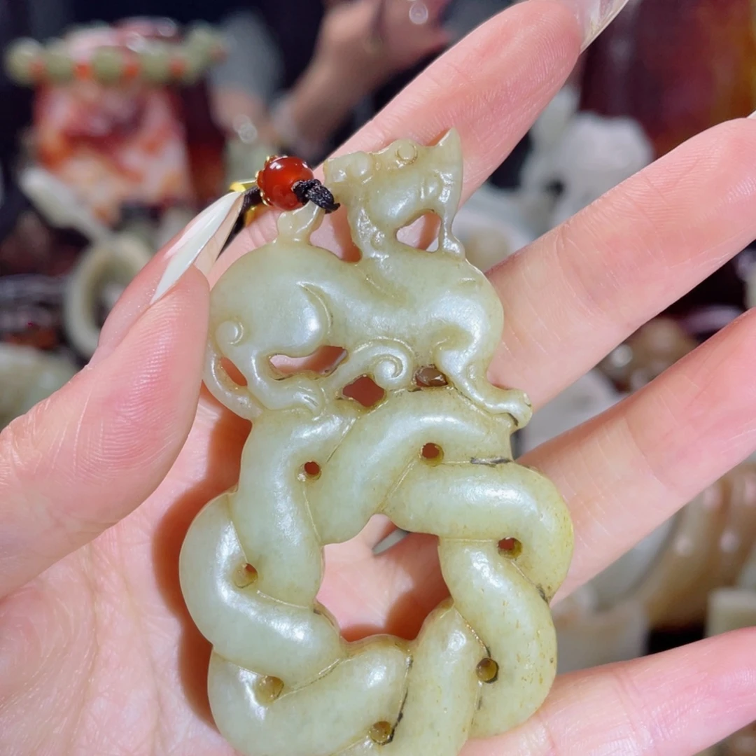 和田玉未镶嵌挂件27