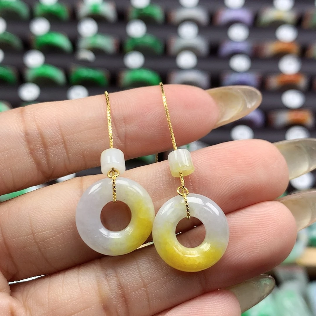 章***儿翡翠戒指未镶嵌甜甜圈