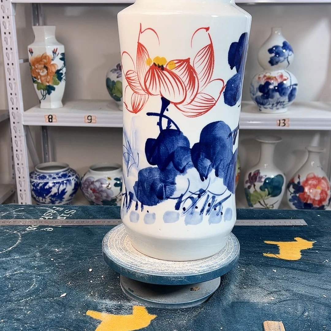 摆件景德镇陶瓷书荷