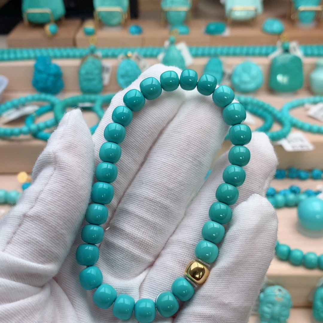 绿松石未镶嵌珠宝奇石6.8mm