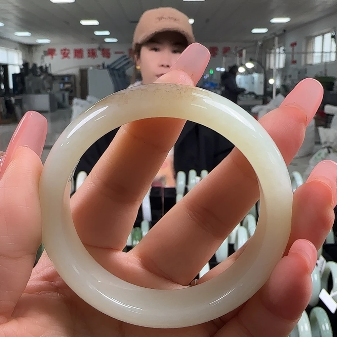 和田玉未镶嵌手镯59.7