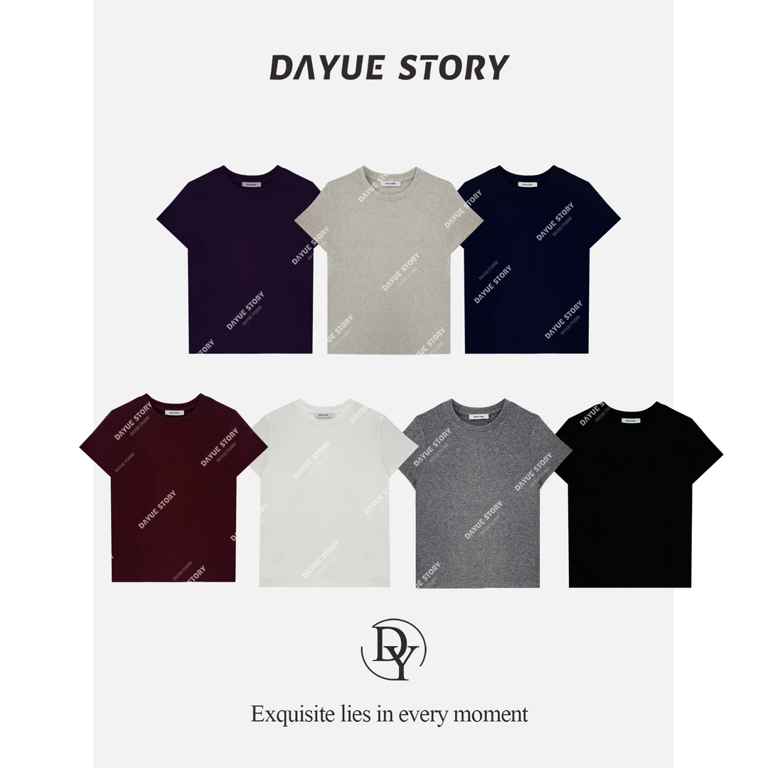 DAYUE【糯米T】建议人手多件~软软糯糯太好穿了天si莱赛尔绵羊毛T恤