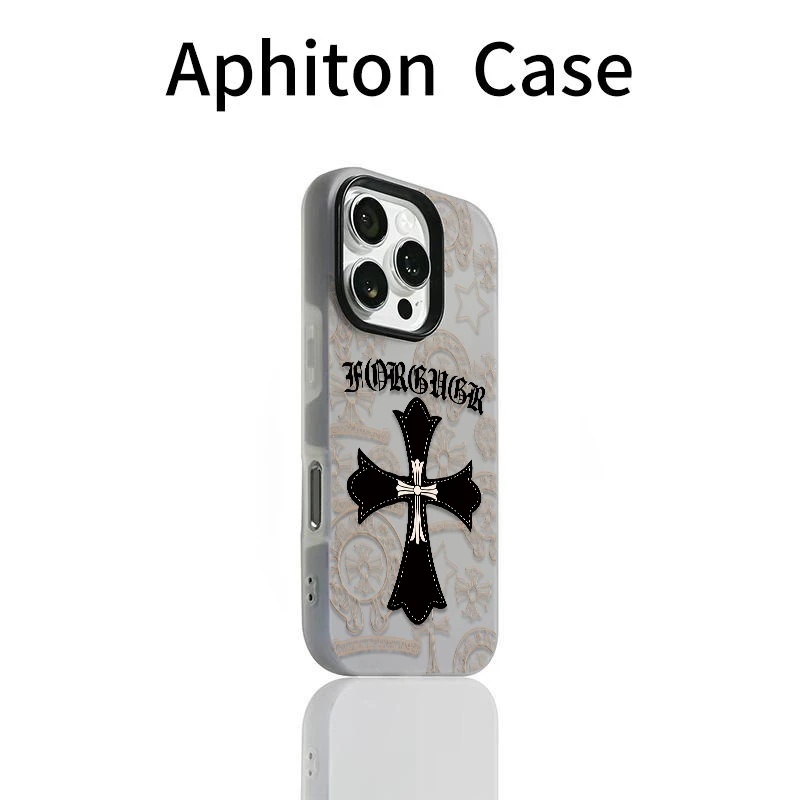 奥菲顿黑色大克罗心适用苹果17promax果冻二合一14/15/16手机壳13