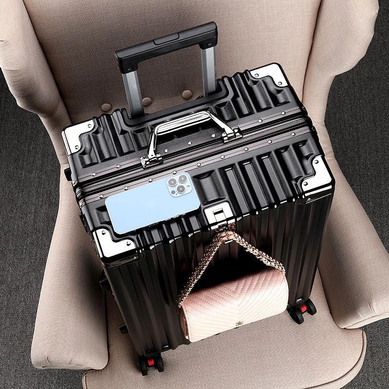 男万向轮拉链暗袋可以坐的旅行箱行李箱拉杆箱时尚商务网红皮箱子