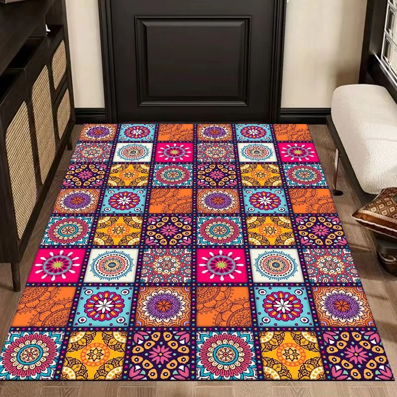 【80*140cm】入户门地垫门口防滑垫玄关脚垫民族风轻奢简约进门垫