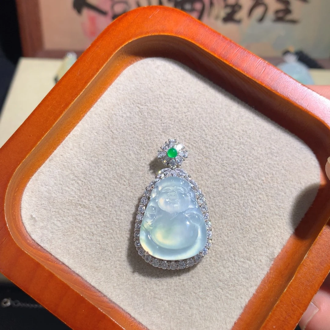 怎***话翡翠银S925镶嵌颈饰