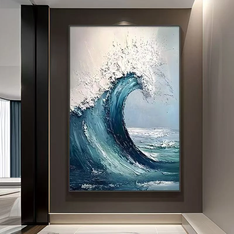 【风生水起】砂岩材质简约意境胸怀大海玄关装饰画客厅卧室沙发背景