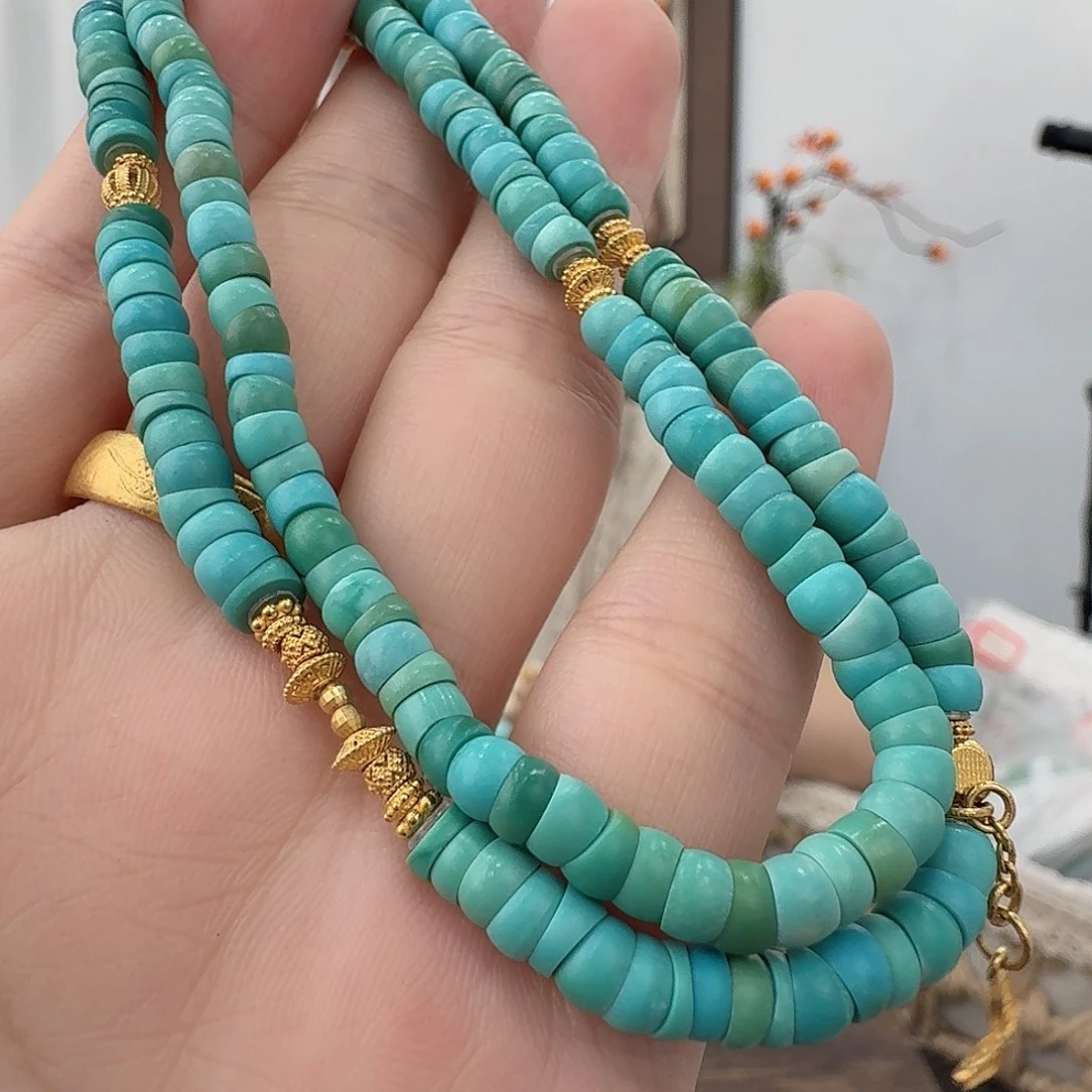 绿松石18K金镶嵌珠宝奇石