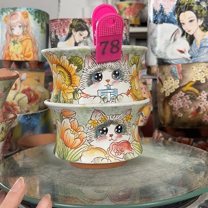 景德镇手绘花盆性价比超高