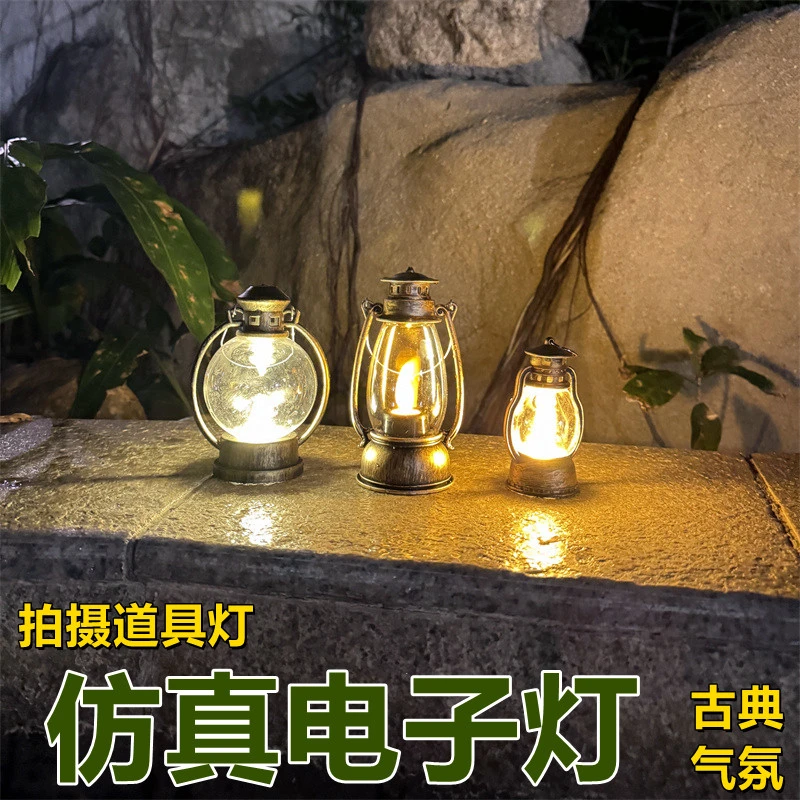 仿真蜡烛小夜灯ins卧室桌面装饰氛围灯摇摆灯芯led摆台小夜灯