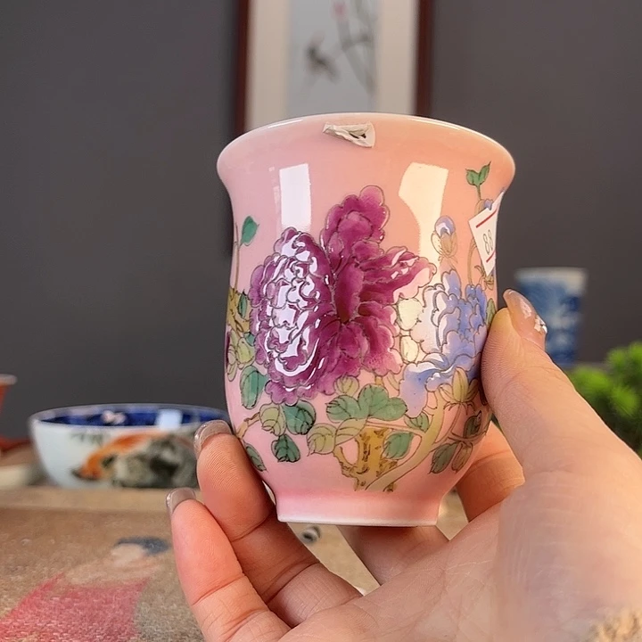 摆件景德镇陶瓷茶杯多人