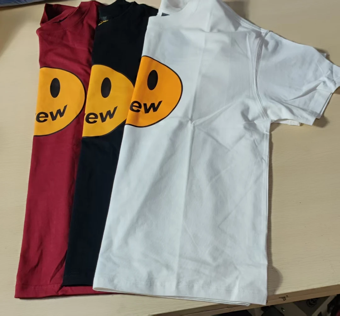 笑脸高克重短袖T恤男女同款半袖宽松版潮款T恤