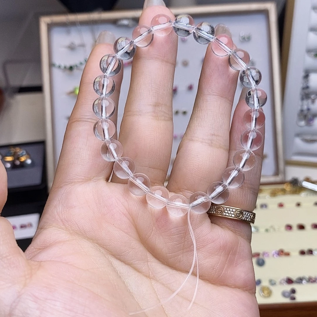 烟晶手链未镶嵌白水晶