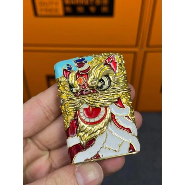 佐罗夜光金醒狮防风煤油打火机（需自行配油）双面夜光