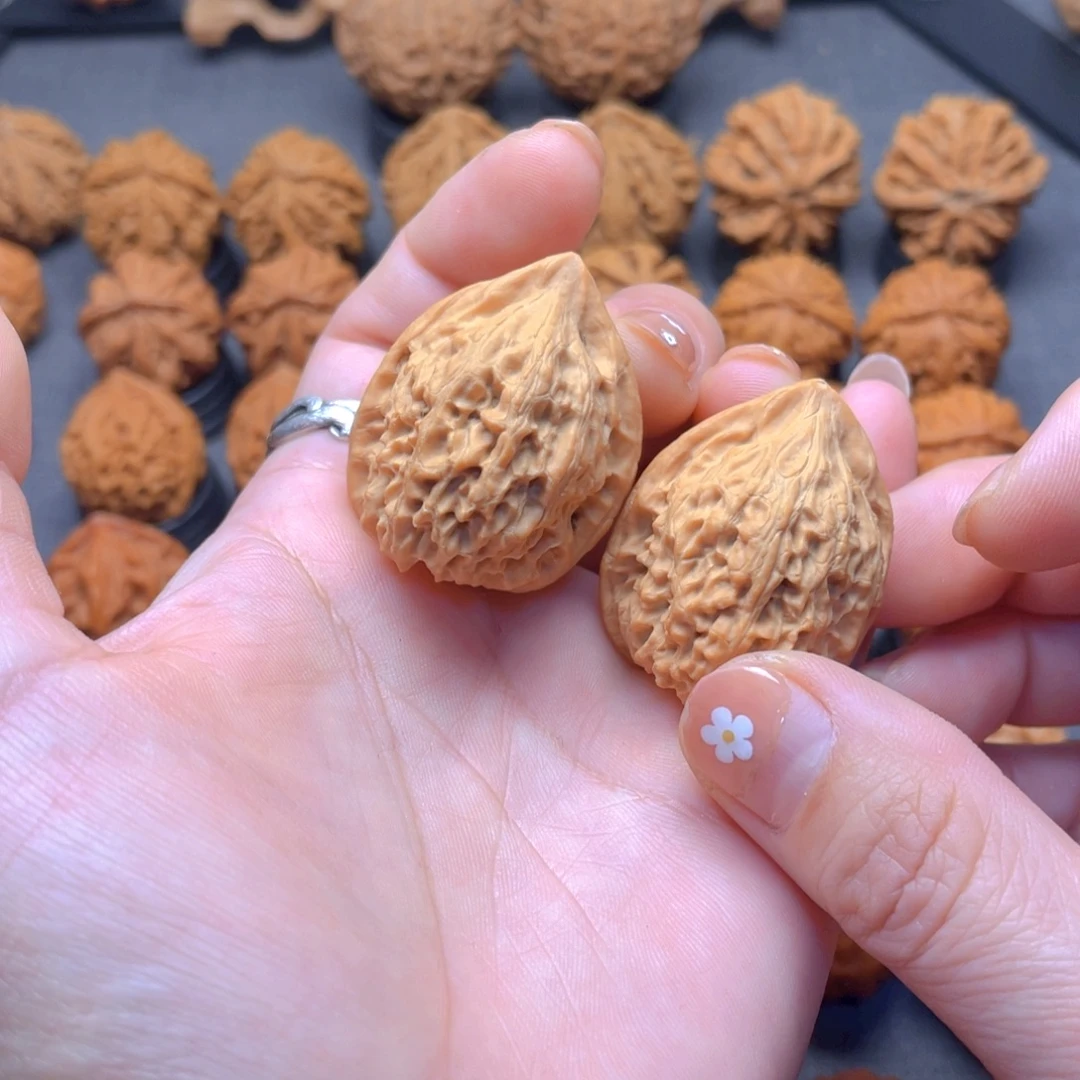 核桃文玩把件野麻鸡心