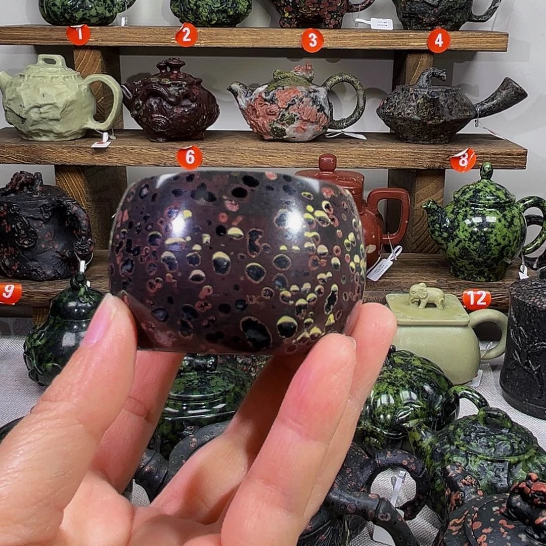 咂****吧石材梅花玉安山玉微暇