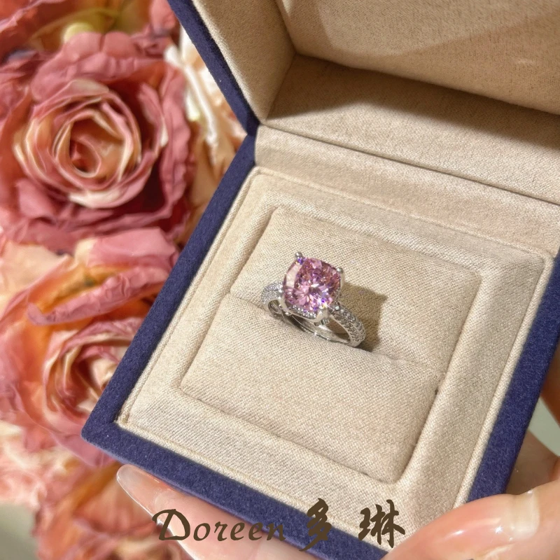 铜合金戒指 粉色牛头方戒指NW8783