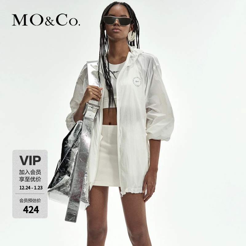 MOCO夹克春夏【UPF40+防晒服】运动风轻量通透连帽外套MBD2JKT012