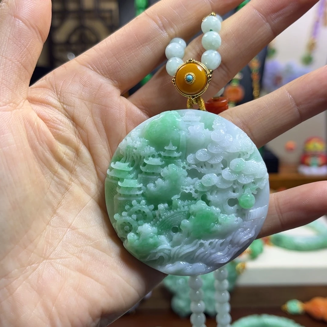 翡翠未镶嵌颈饰天然翡翠