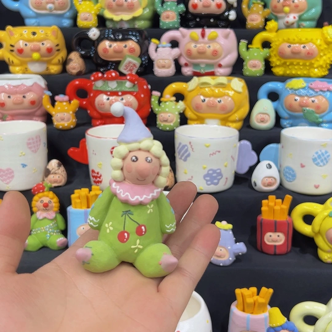 硬质细瓷陶瓷手工捏制咖啡杯