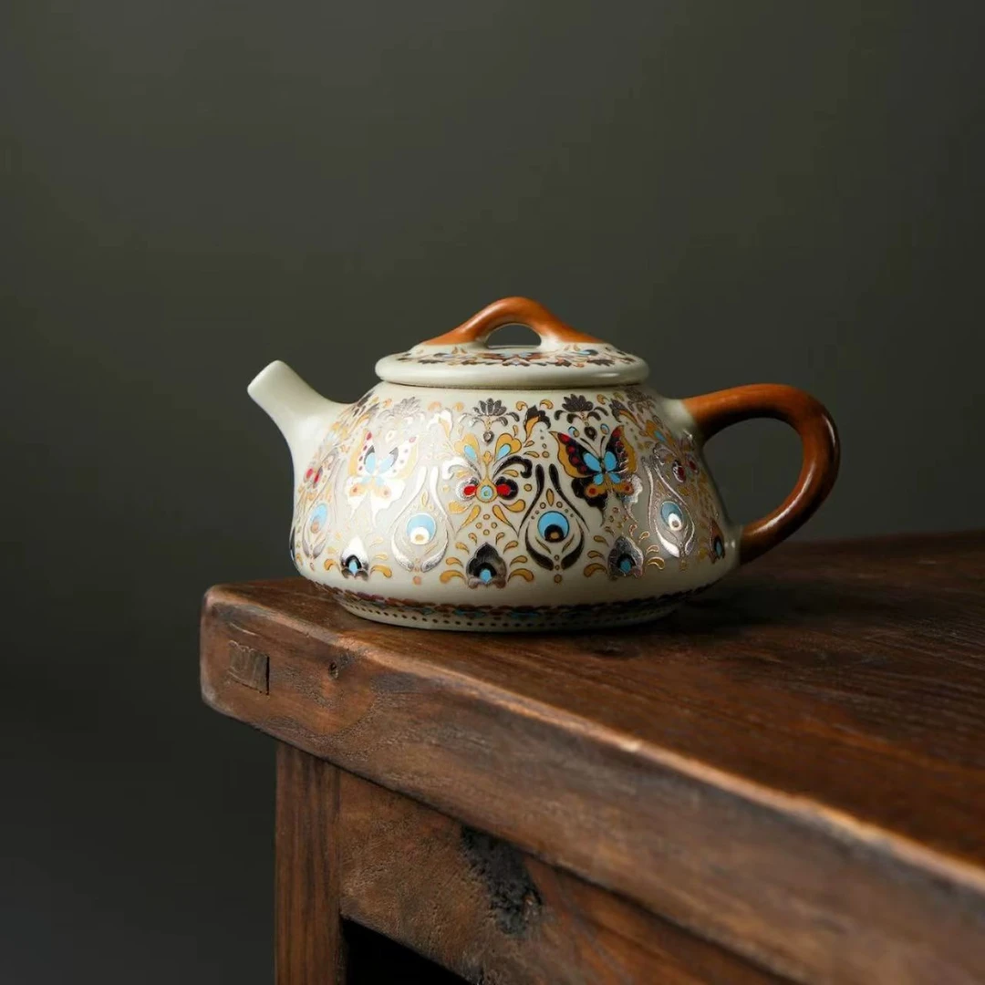 福蝶中式复古家用石瓢壶