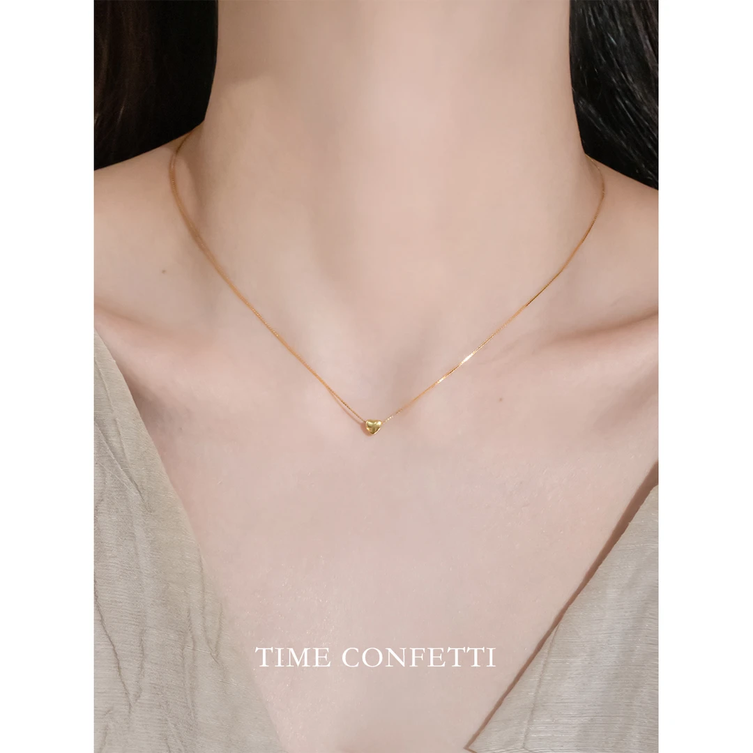 坠链均925银 【孙二娘】简约精致轻奢时尚百搭小爱心项链TC 5383