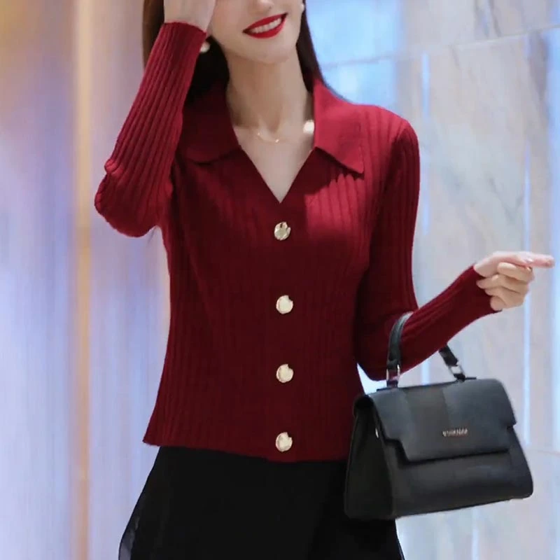 香朵儿时髦洋气减龄高级气质针织衫2025春秋新款外穿通勤女装上衣