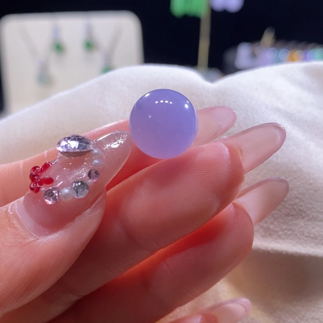 翡翠未镶嵌颈饰翡翠浓红紫珠