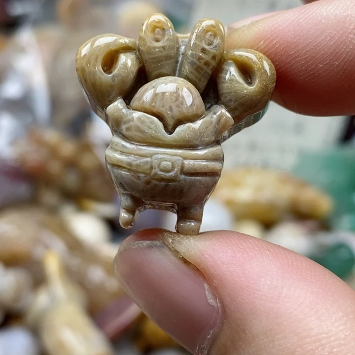硅化珊瑚（珊瑚玉）未镶嵌颈饰小