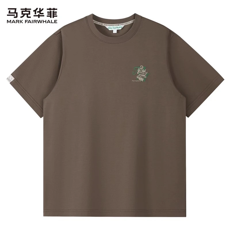 【7A抗菌】马克华菲刺绣短袖T恤男2025夏季新款国潮休闲百搭上衣t
