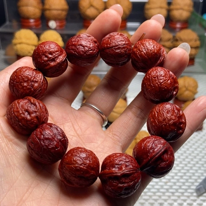 郑***文玩核桃把件5黄金豆手串
