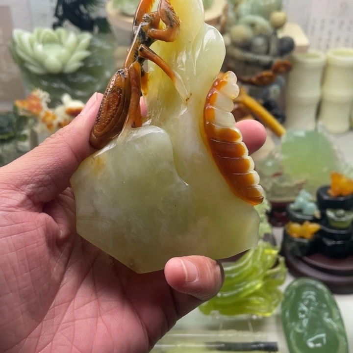 蛇纹石玉未镶嵌四大名玉摆件