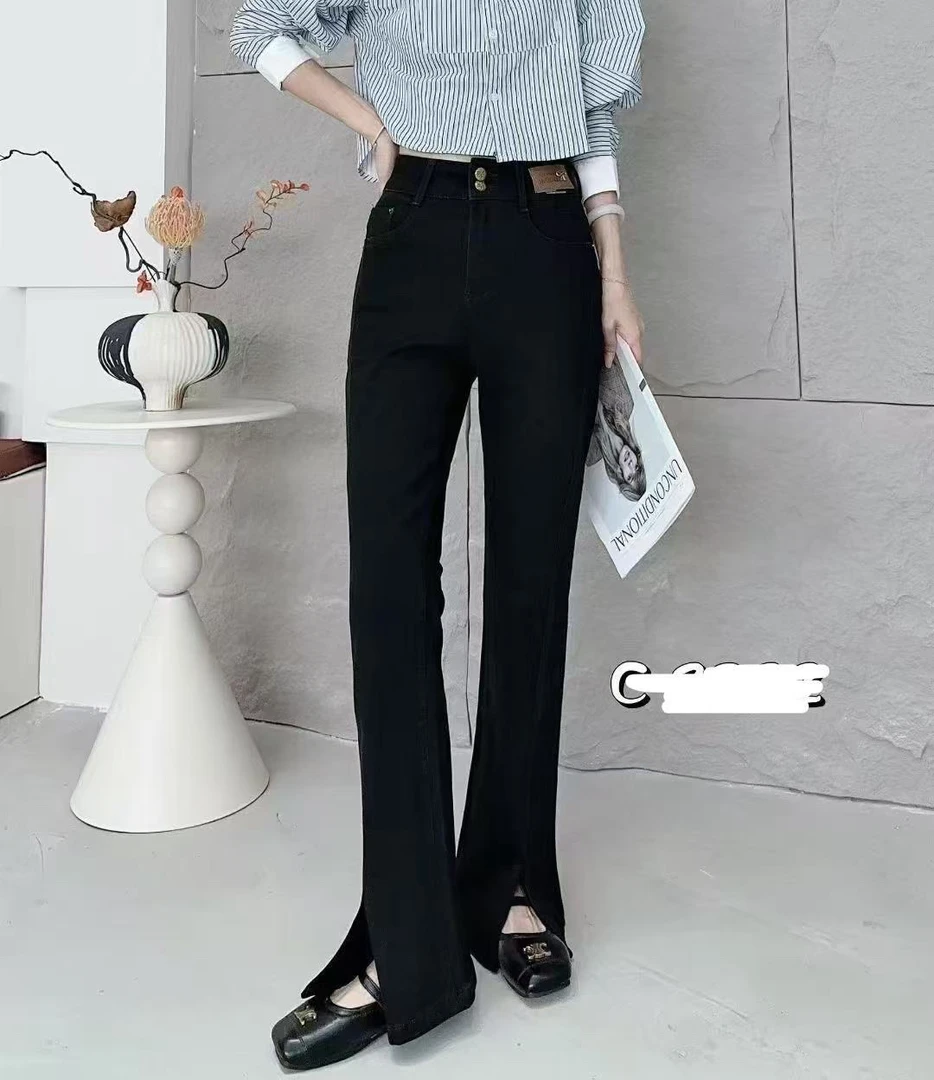 薇莎6307【现货】春款微喇弹力软牛仔裤