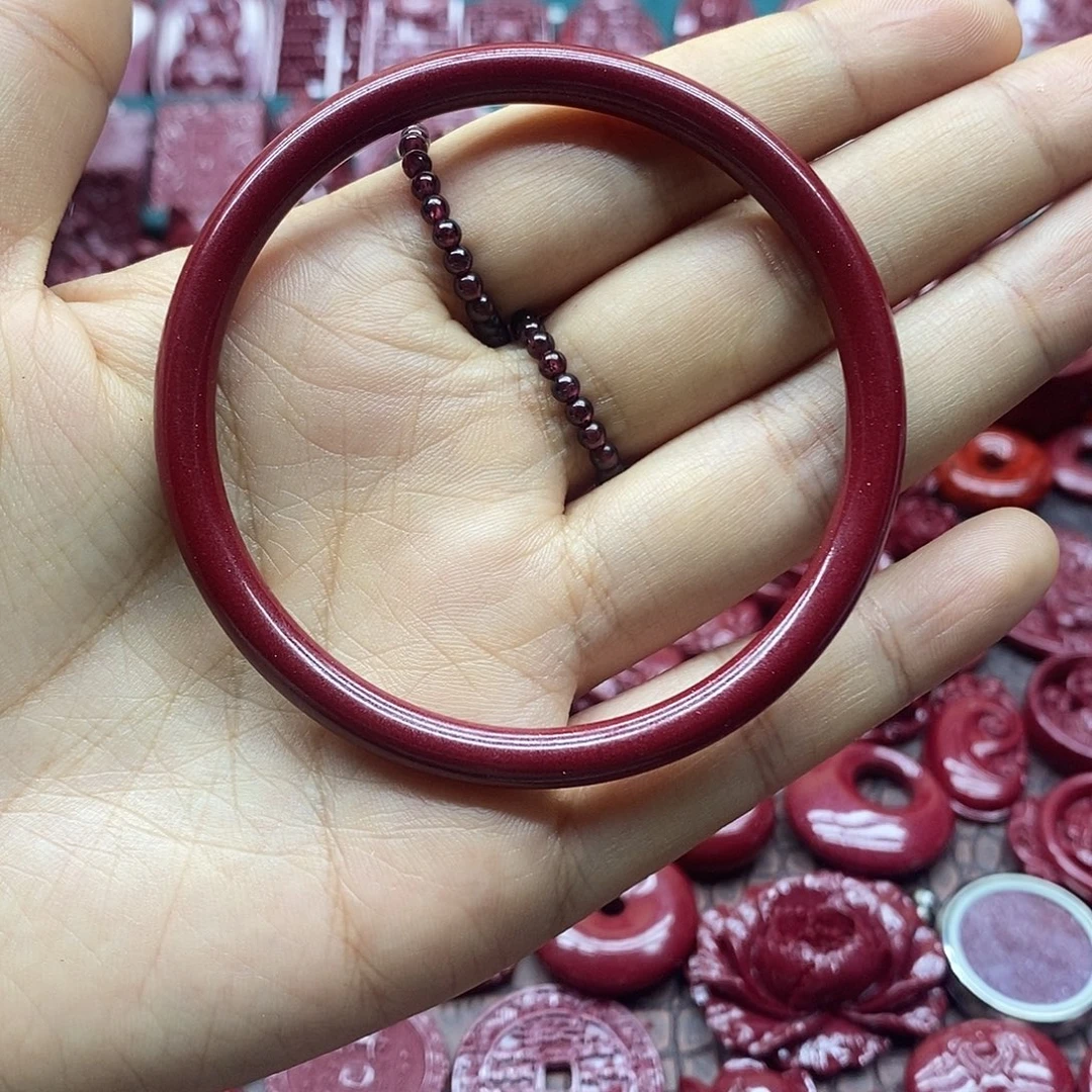 天然辰砂000朱砂手镯60