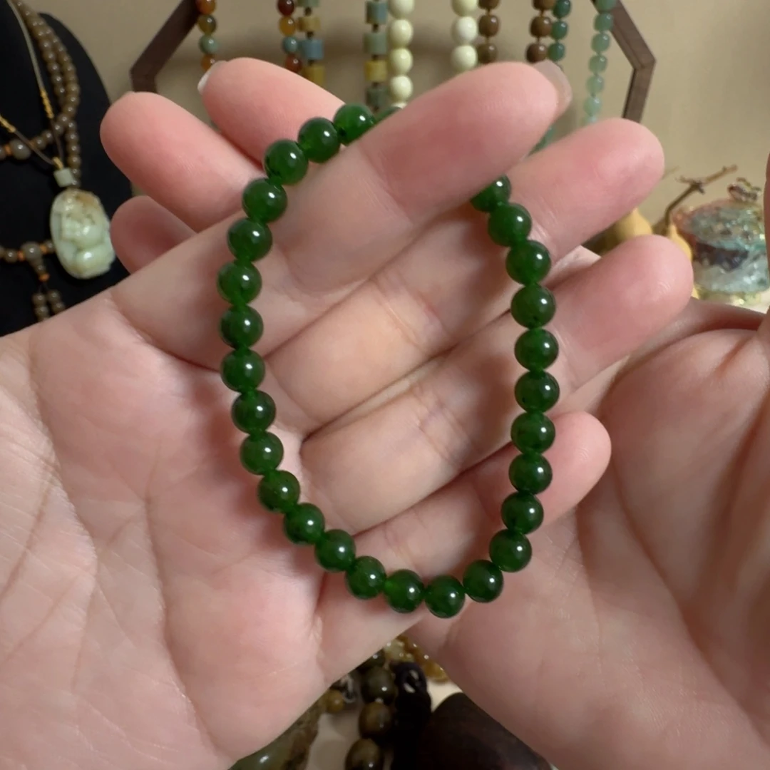 和田玉（碧玉）未镶嵌手链