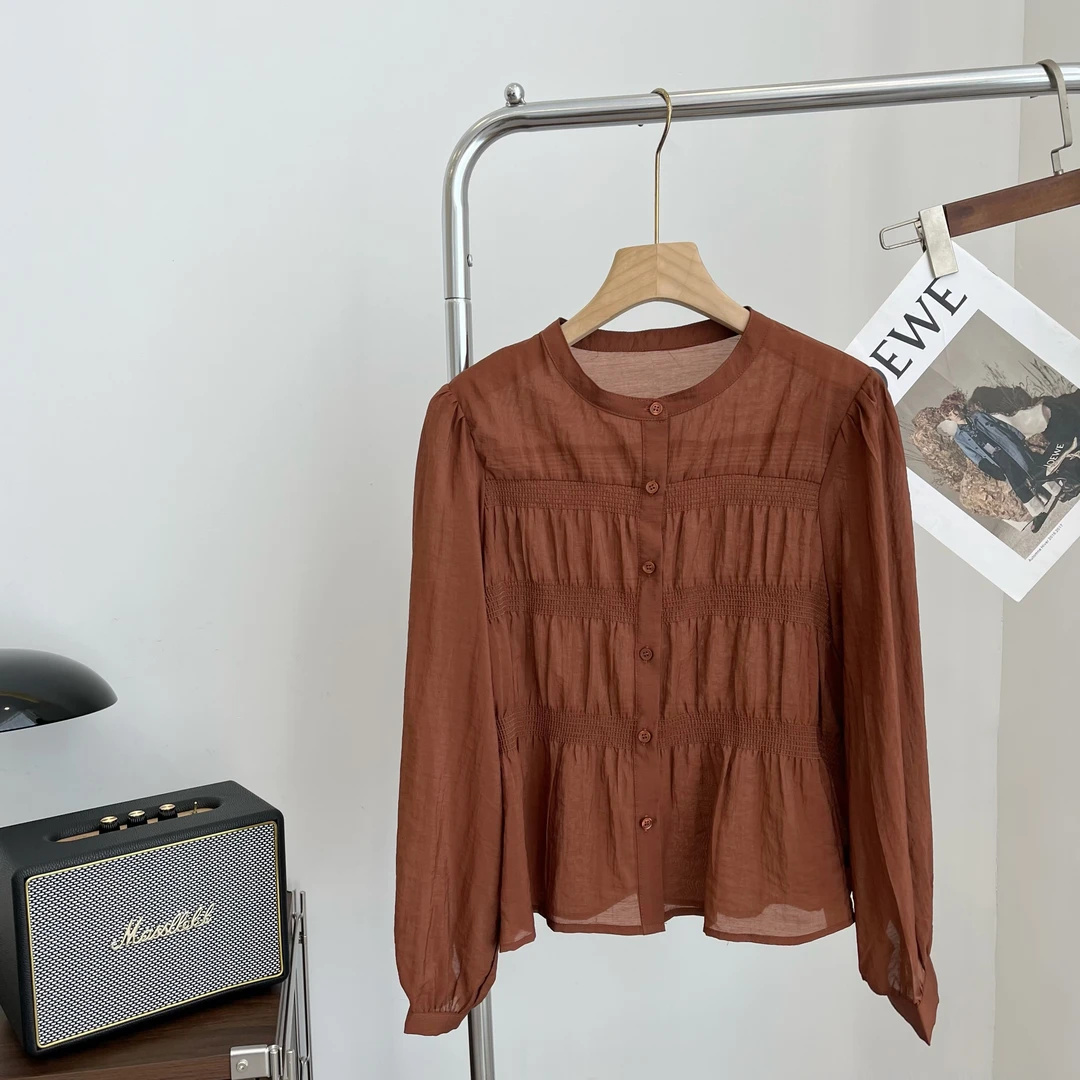 韩版简约时尚减龄小众显瘦上衣衬衣衬衫