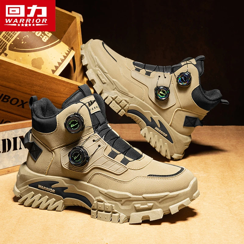 回力正品高帮鞋运动休闲马丁靴减震秋冬款男鞋防水防滑户外登山鞋