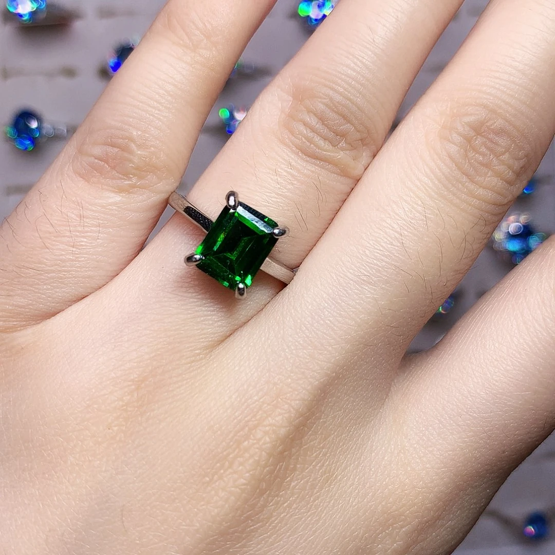 蓝宝石银S925镶嵌戒指